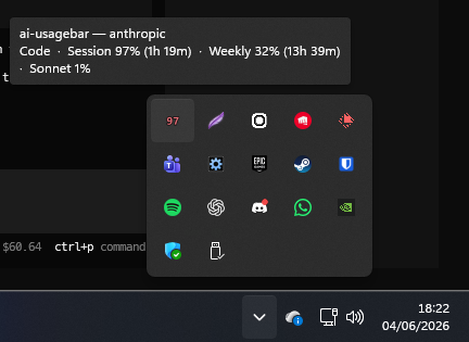 Tooltip do ícone da bandeja no Windows